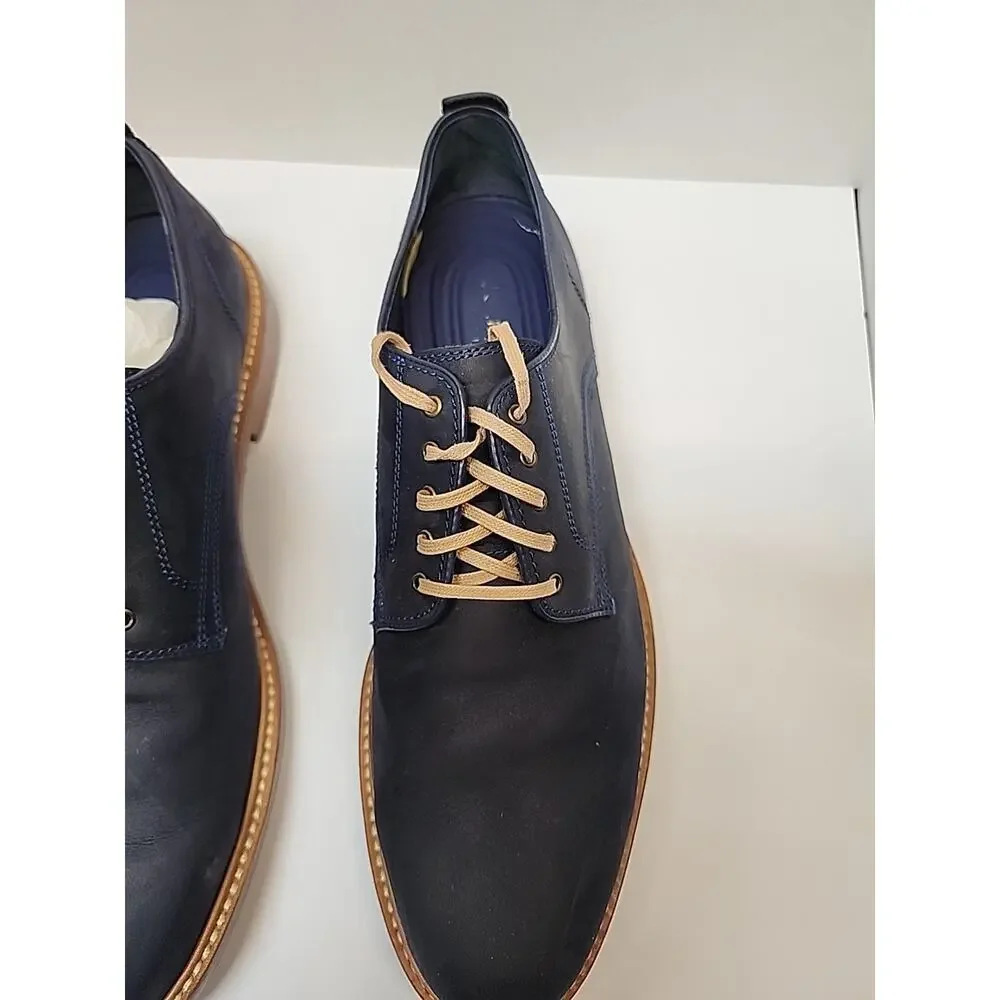 Cole Haan Tyler Grand Plain Ox Shoes Mens 12M Marine Blue Wax C25105